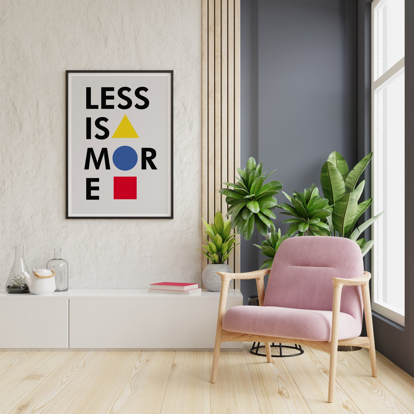 Minimalist Typography Poster Print – Modern Geometric Wall Art for Office, Living Room & Home Decor