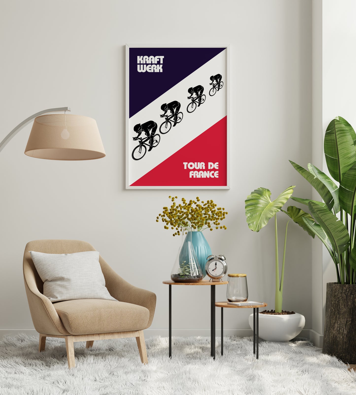 Kraftwerk Tour de France Poster | Retro Cycling Art | Music Room Decor
