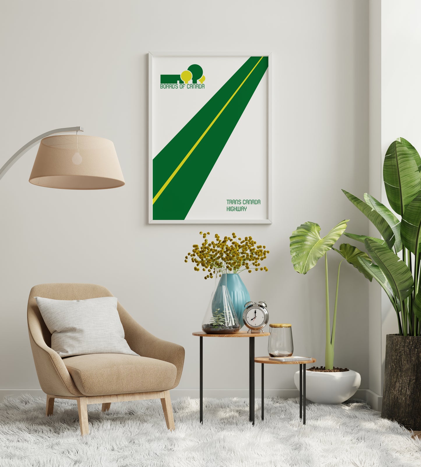 Boards of Canada Trans Canada Highway Style Poster Print – Minimalist Electronic Wall Art