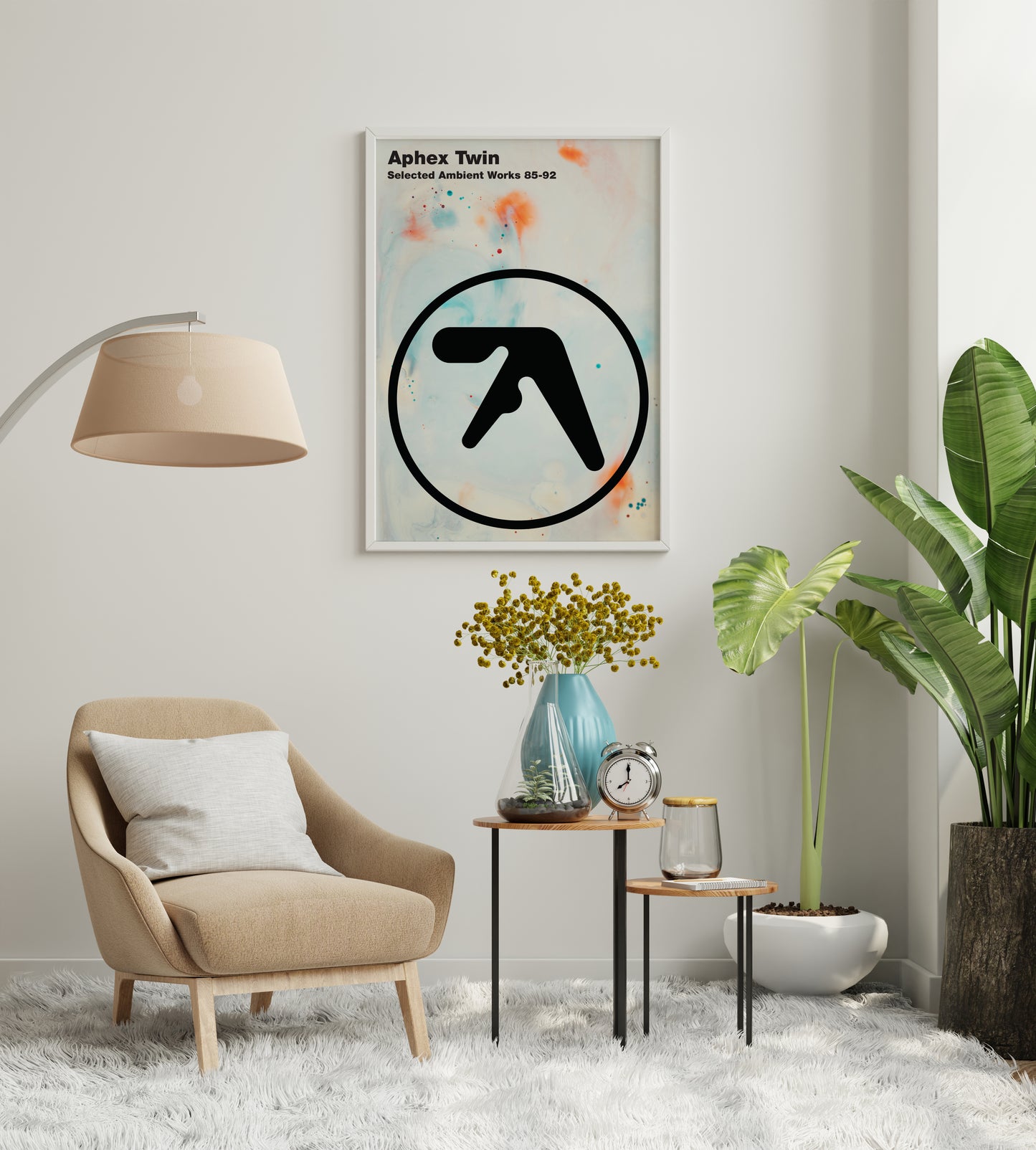 Minimalist Electronic Music Poster Print – Abstract Symbol Wall Art for Modern Interiors