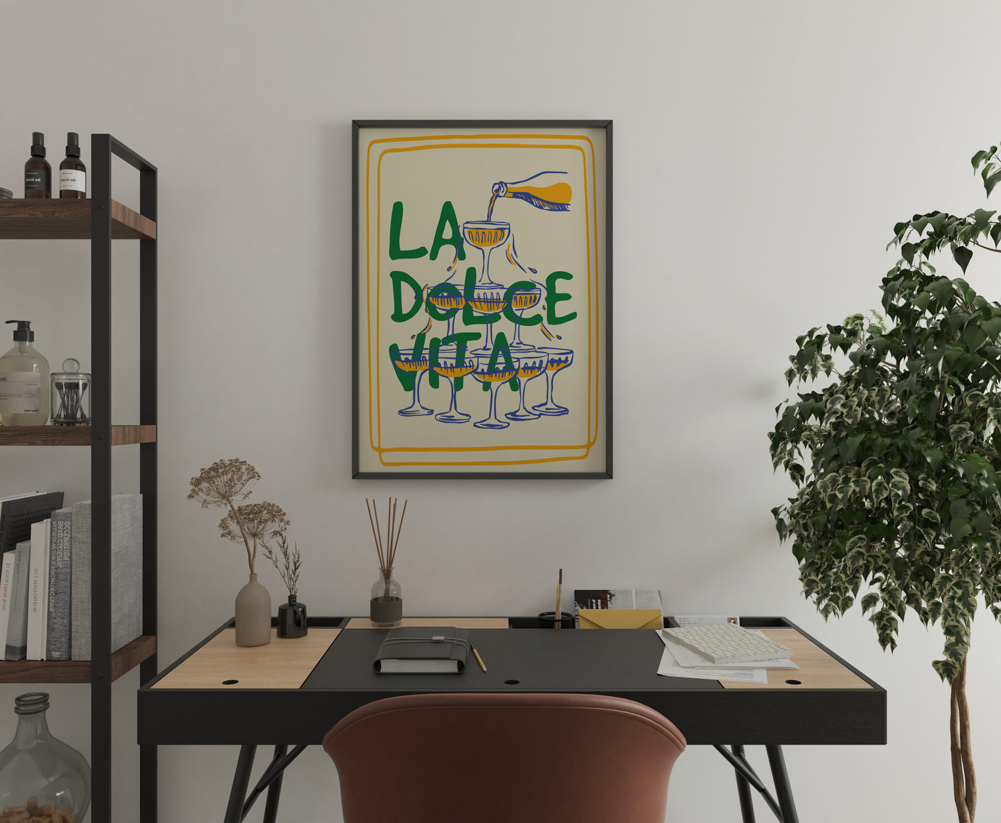 La Dolce Vita Cocktail Poster – Italian Wine & Aperitivo Wall Art Print