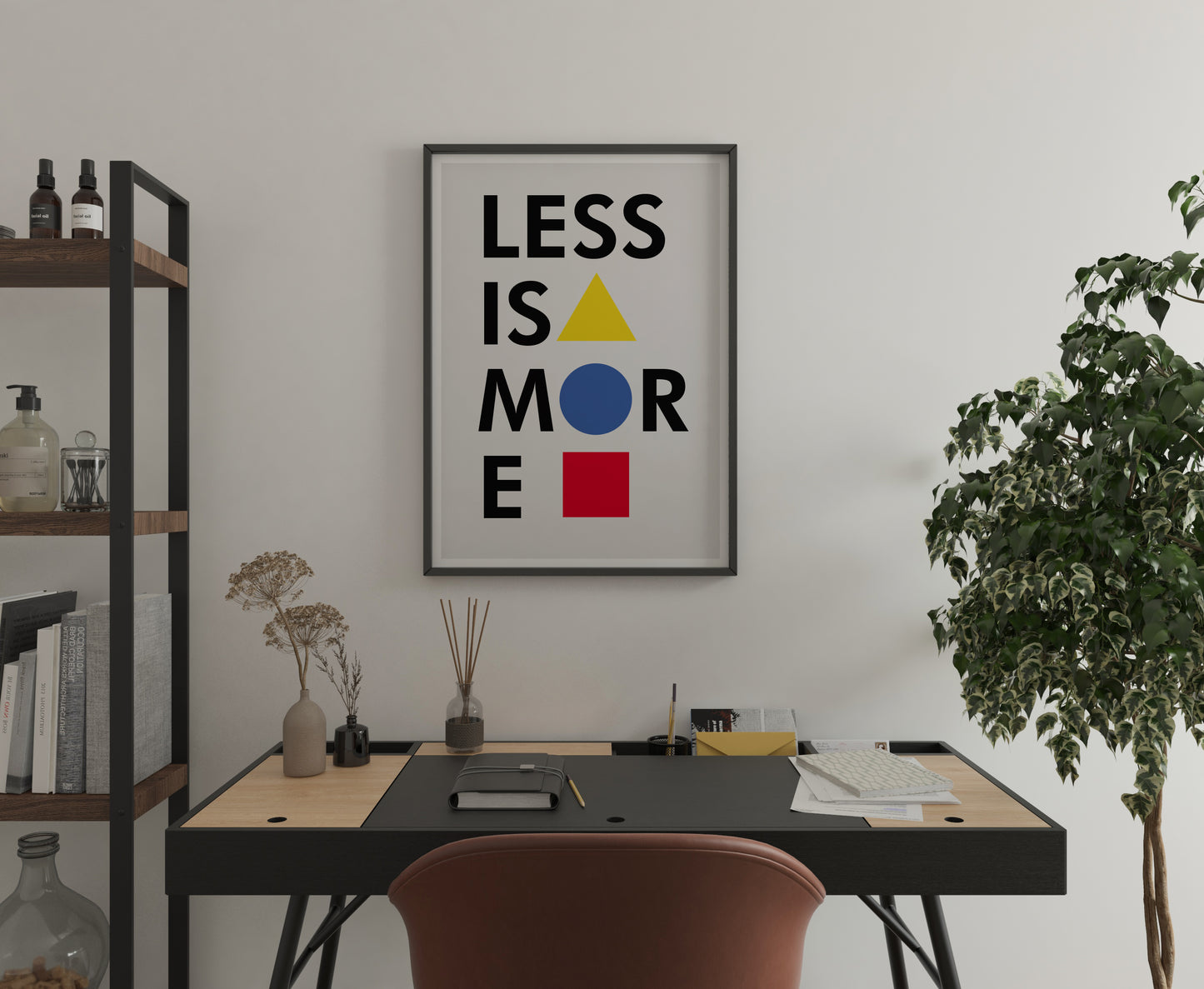 Minimalist Typography Poster Print – Modern Geometric Wall Art for Office, Living Room & Home Decor