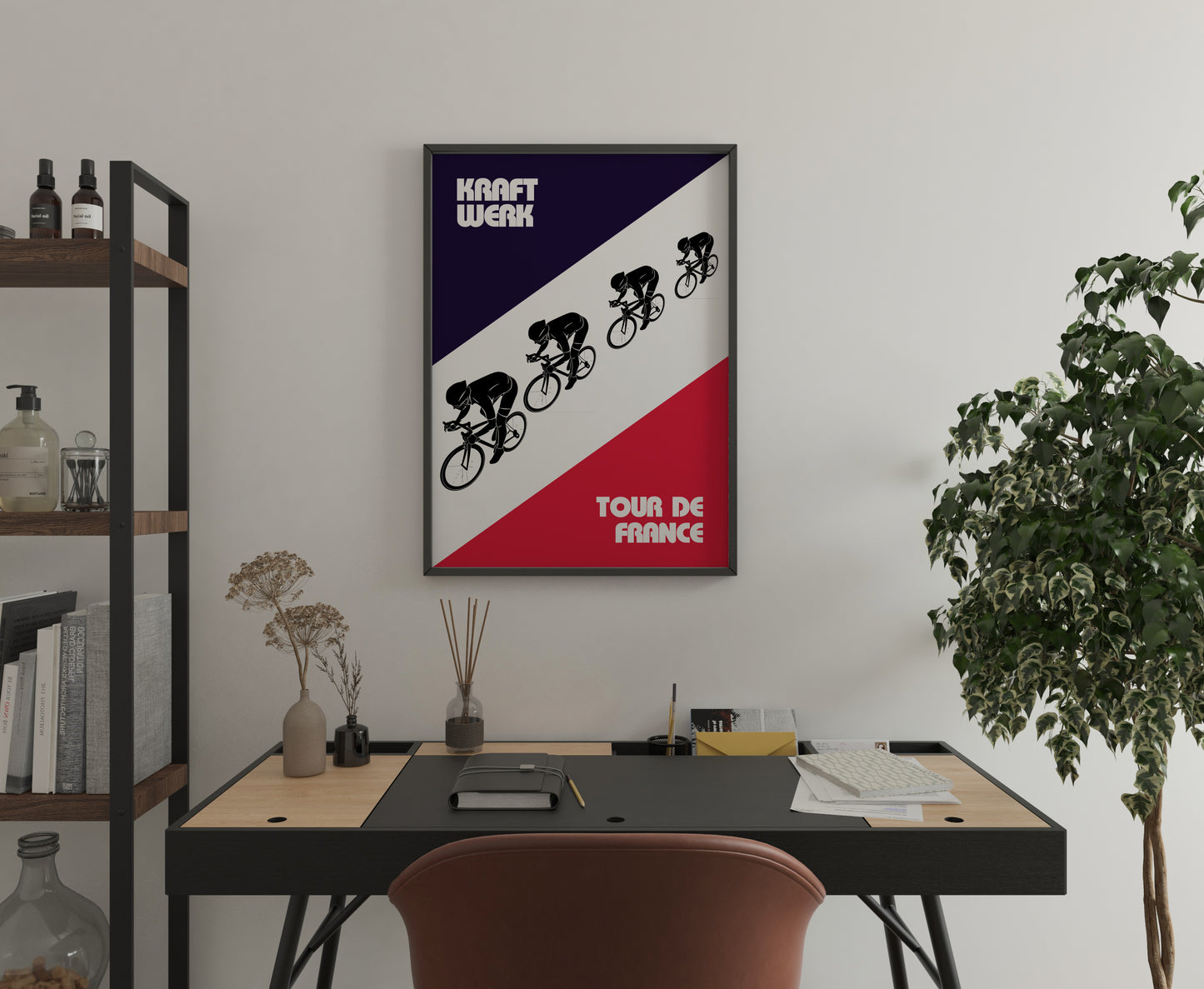 Kraftwerk Tour de France Poster | Retro Cycling Art | Music Room Decor