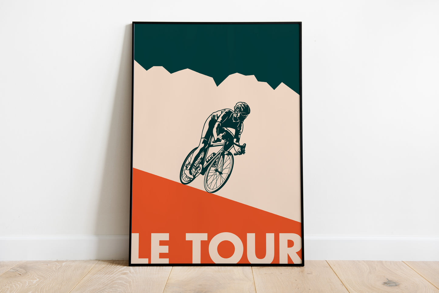 Minimalist Cycling Poster Set Retro Bike Wall Art Prints