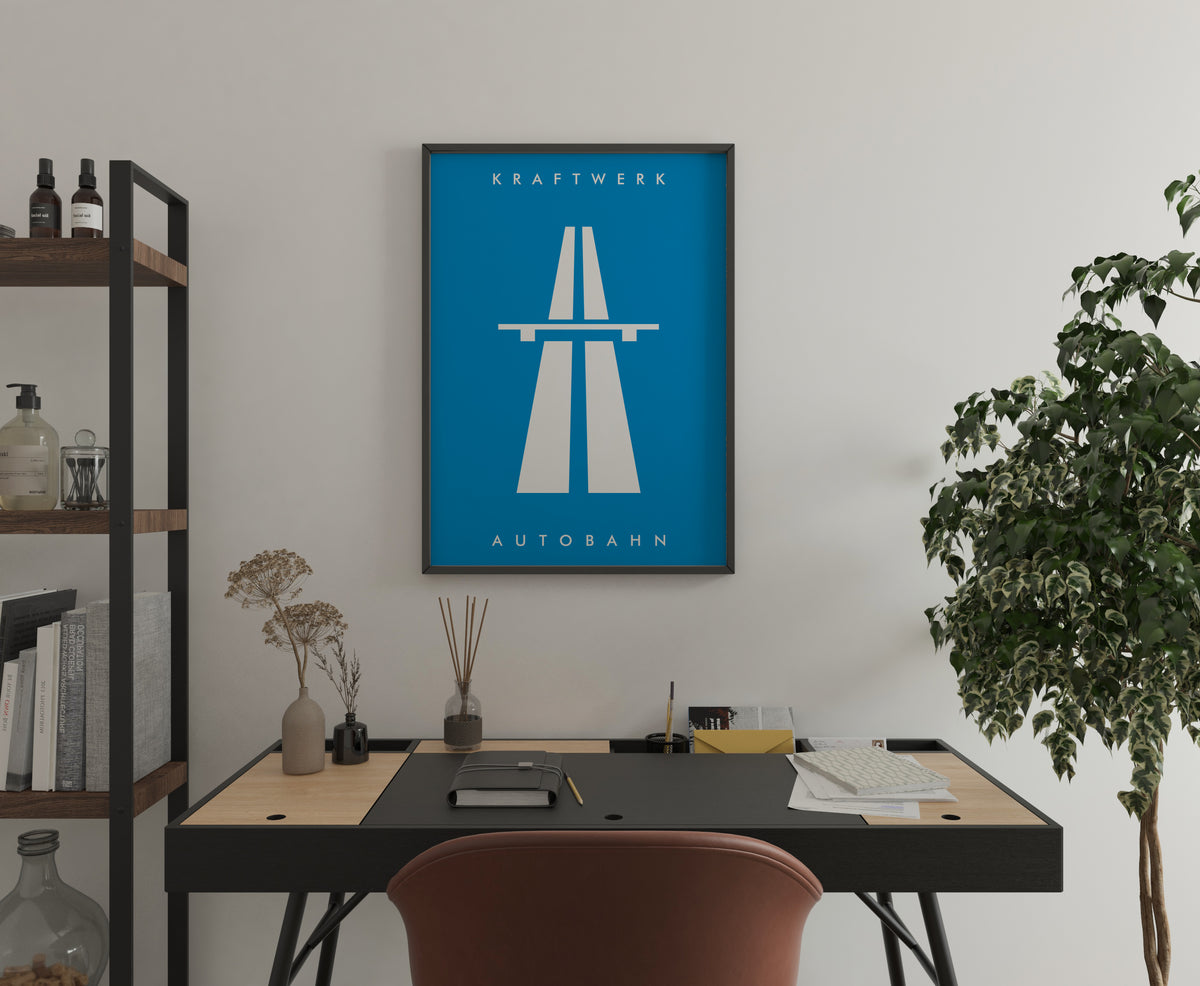 Kraftwerk Autobahn Album Cover Art Print: Electronic Music Poster