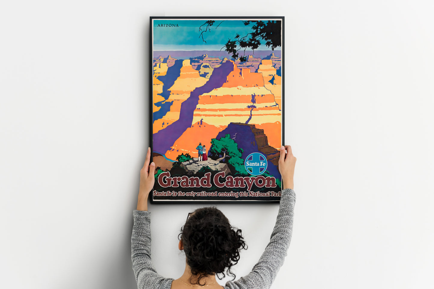 Vintage Grand Canyon Travel Poster – Retro Railway Advertising Wall Art Print