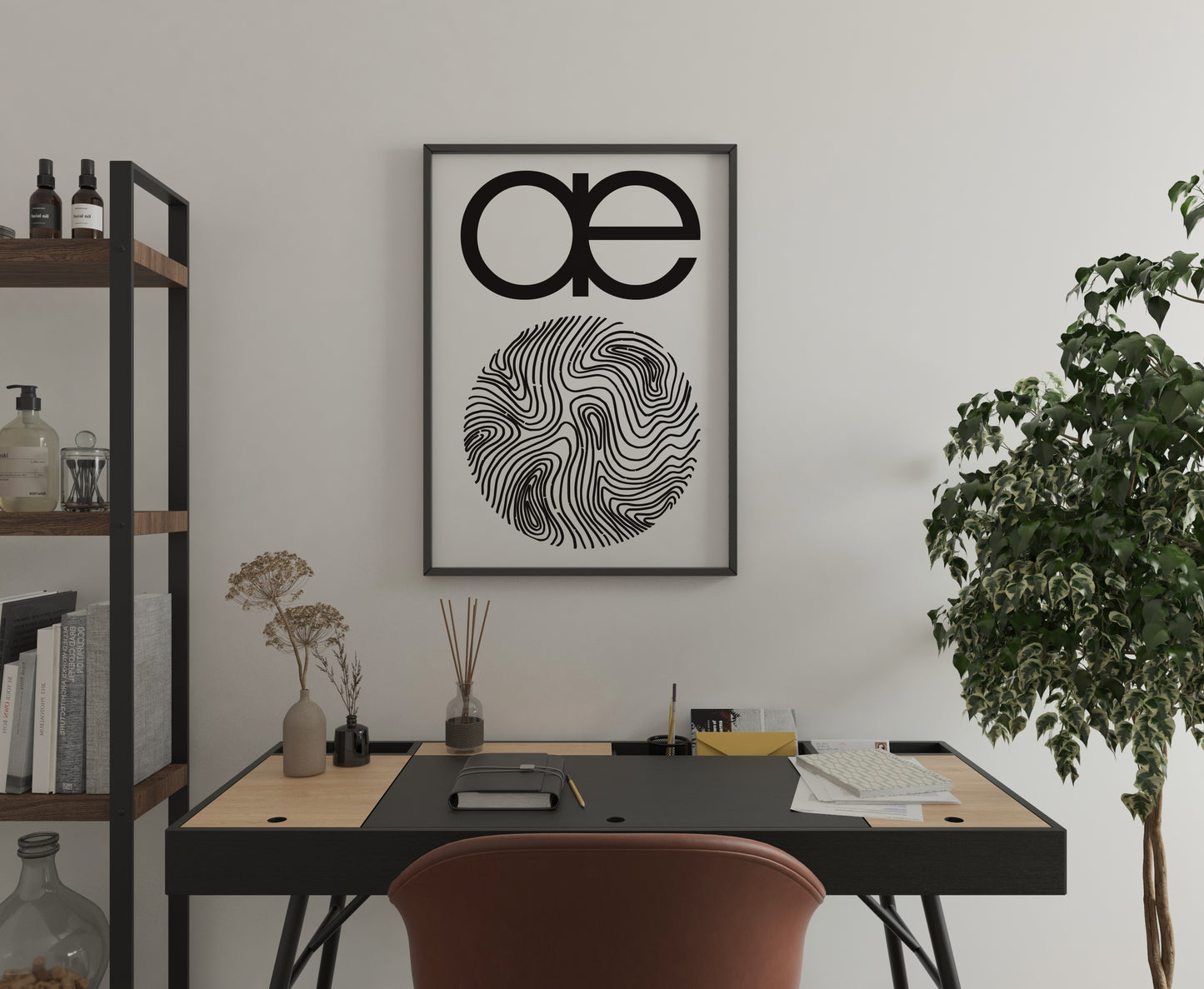 Autechre Logo Style Poster Print – Minimalist Electronic Music Wall Art