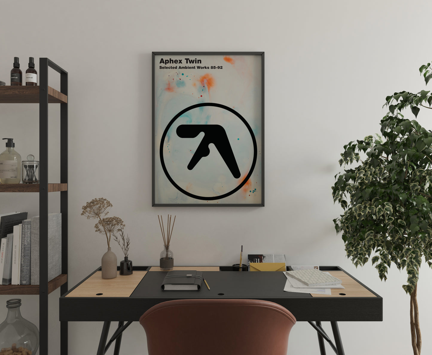 Minimalist Electronic Music Poster Print – Abstract Symbol Wall Art for Modern Interiors