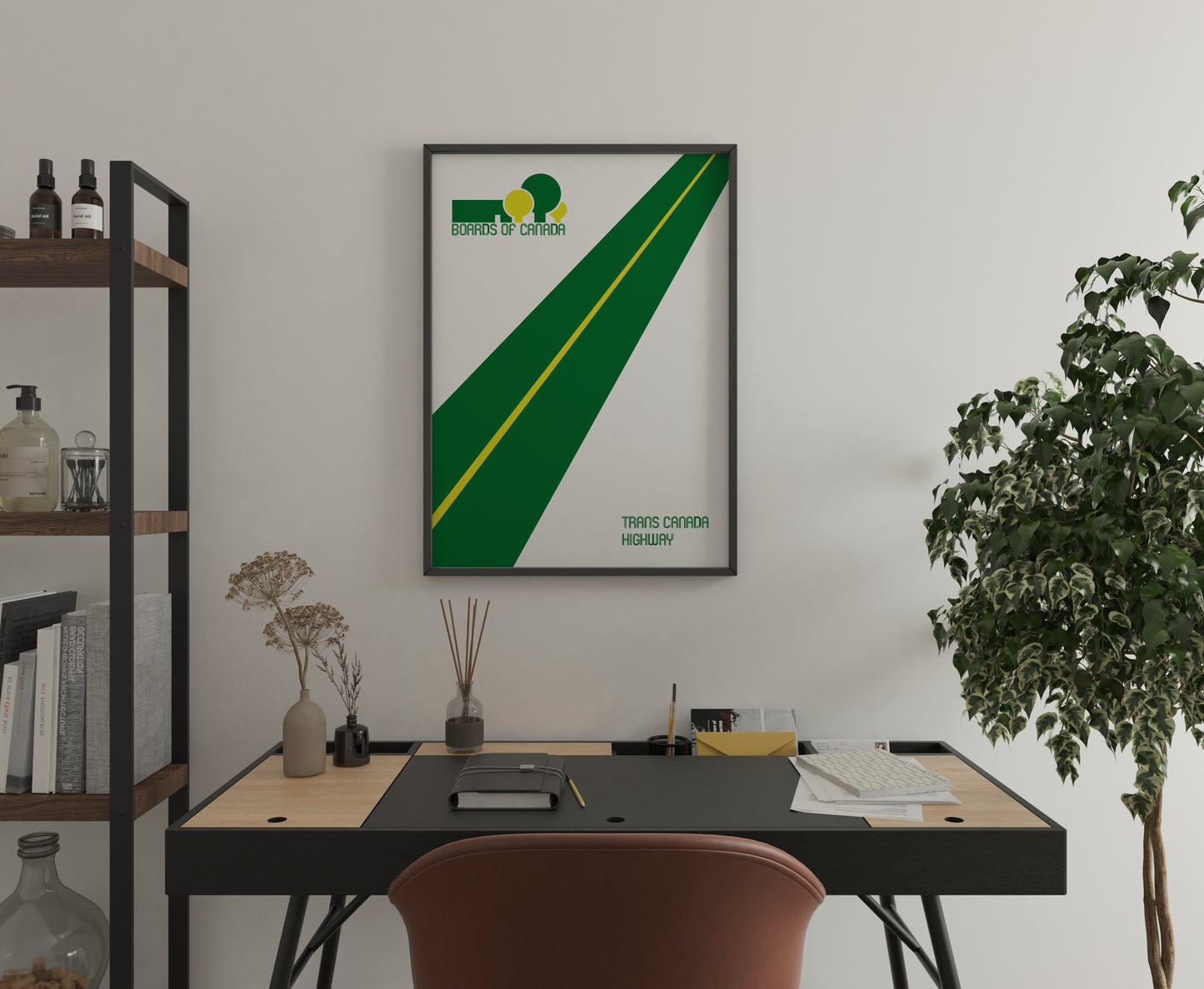 Boards of Canada Trans Canada Highway Style Poster Print – Minimalist Electronic Wall Art