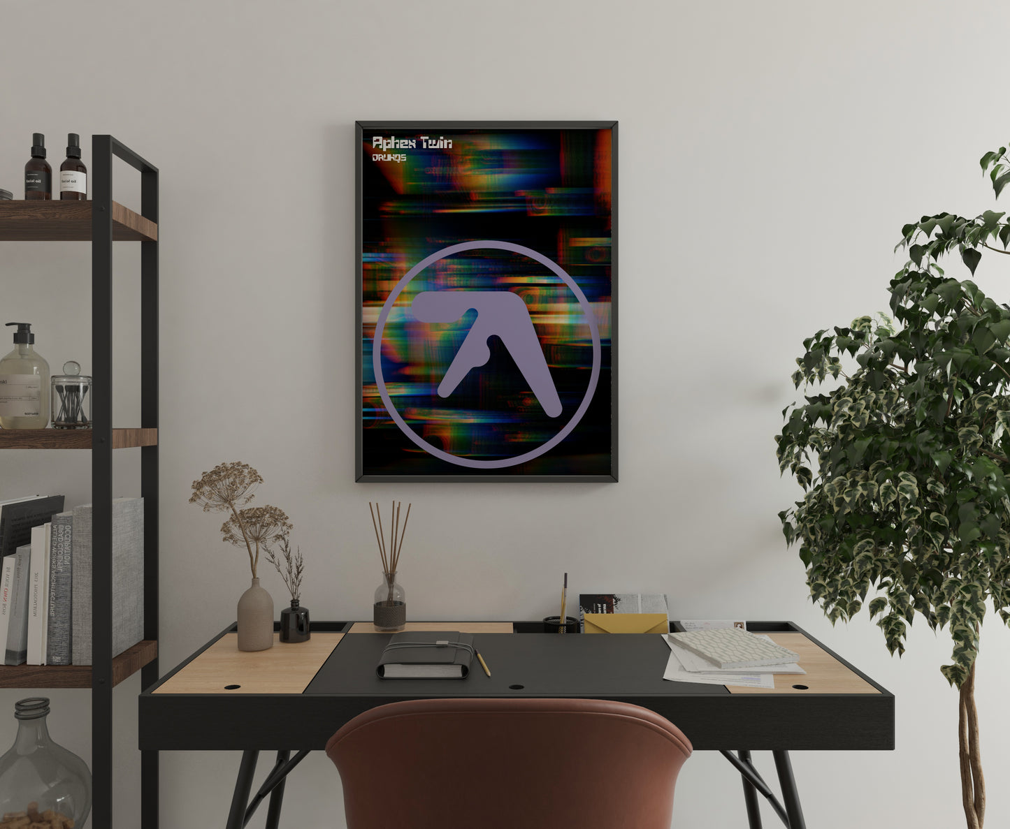 Aphex Twin Inspired “Drukqs” Album Cover Print – 90s Electronic Music Wall Art Poster