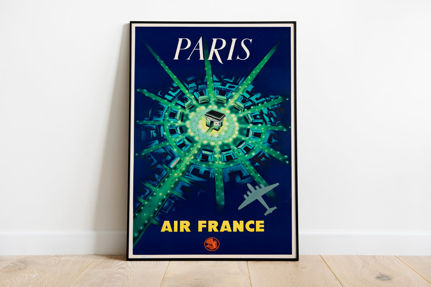 Air France Arc de Triomphe Paris Poster | Vintage Airline Travel Art