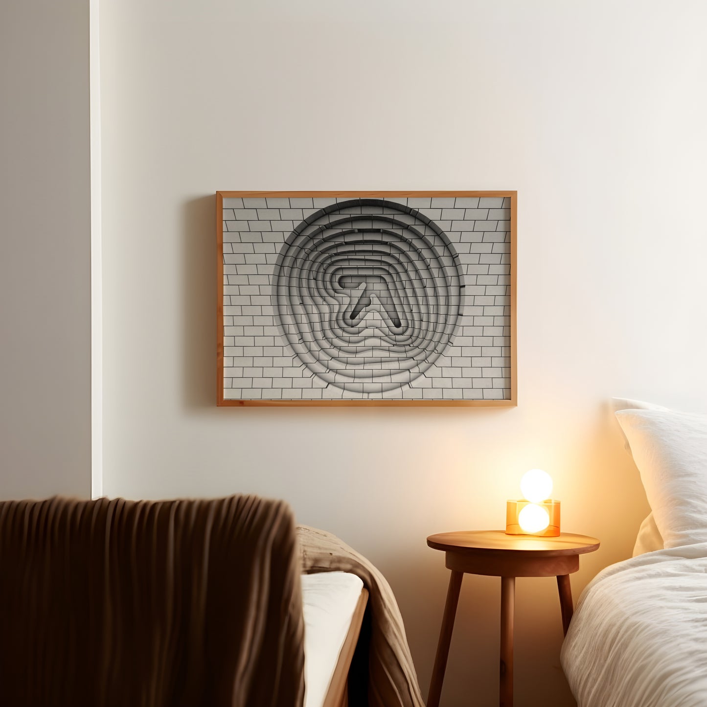 Aphex Twin Collapse EP poster with black and white logo artwork for bedroom wall art