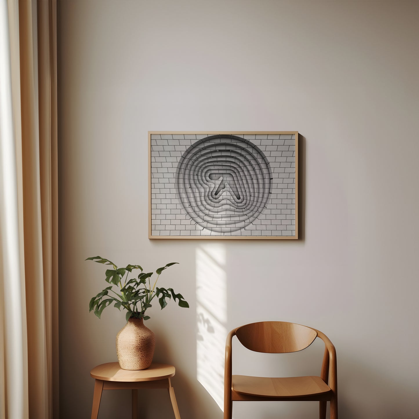 Aphex Twin Collapse EP poster with geometric electronic music artwork for home office decor