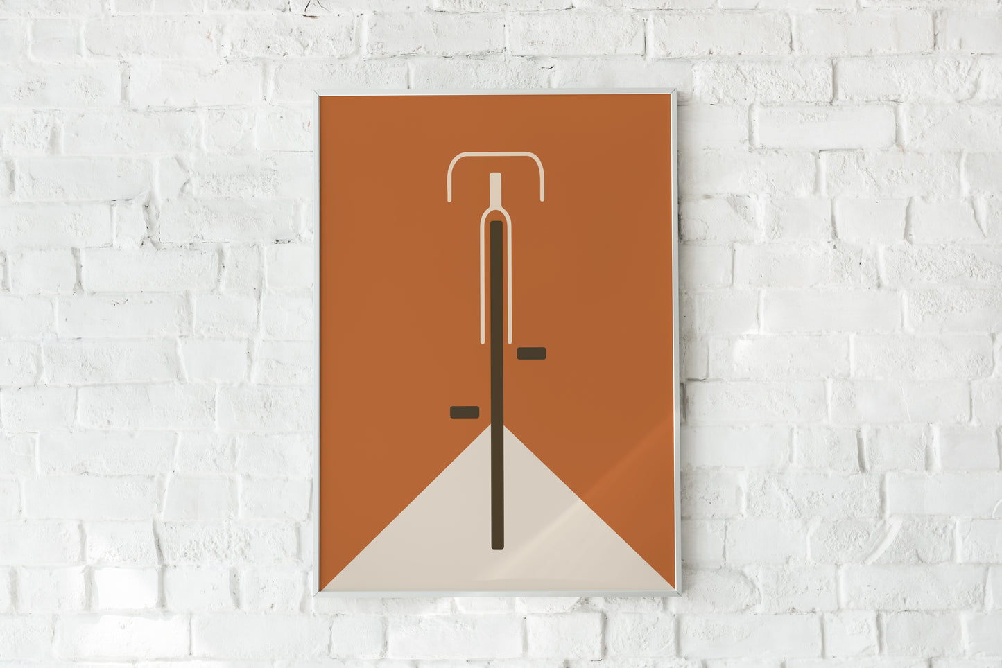 Bauhaus Bicycle Art Print: Vintage Road Bike Poster, Geometric Design
