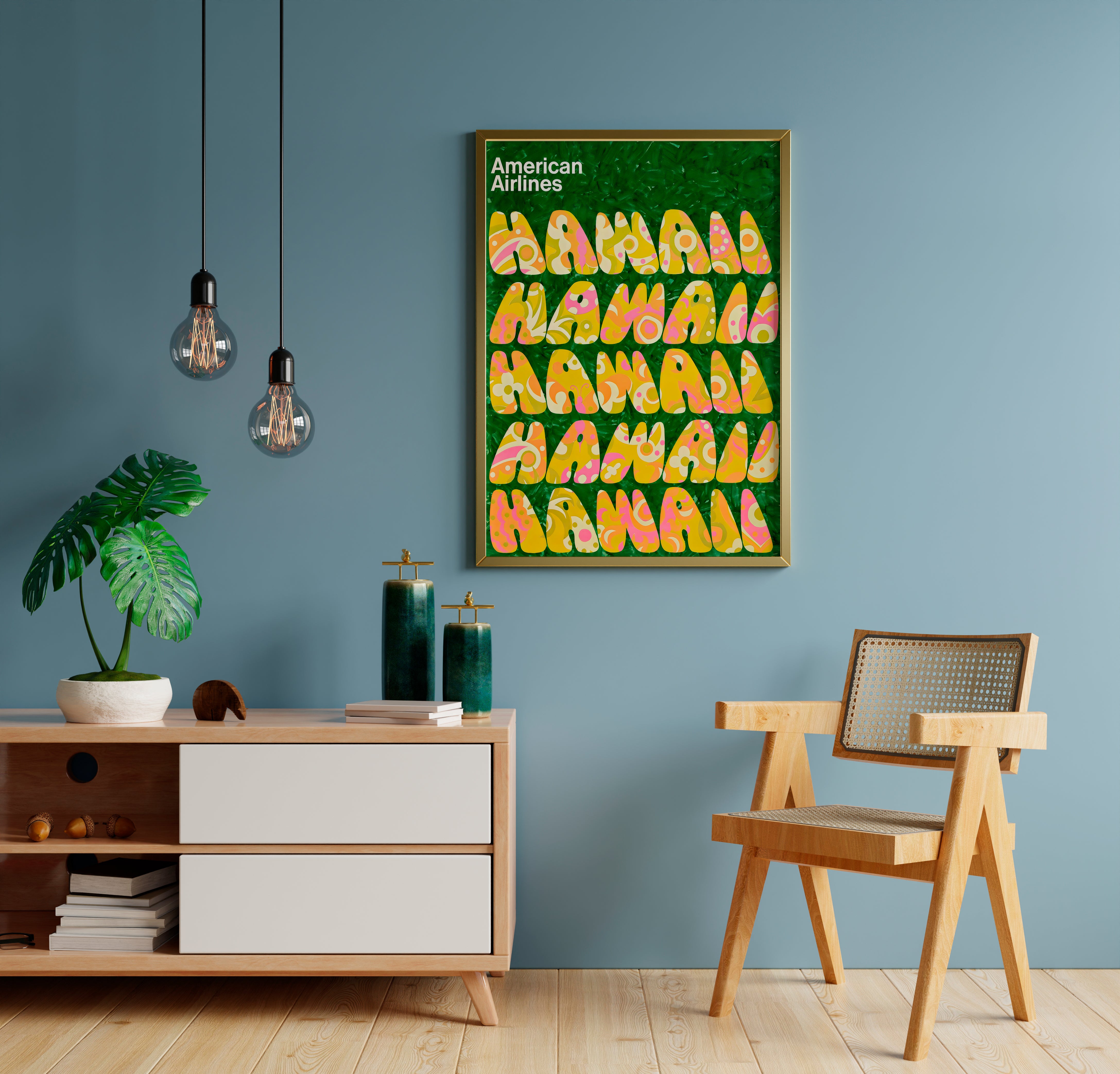 Hawaii Vintage Travel Poster | Tropical Wall Art Print – yougotprints