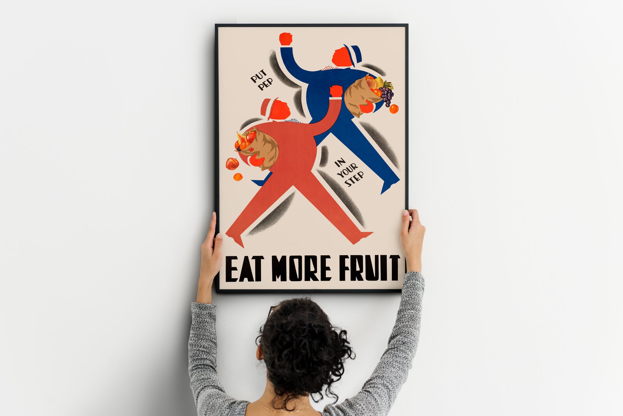 Fruit wall decor for a home office wall needing character