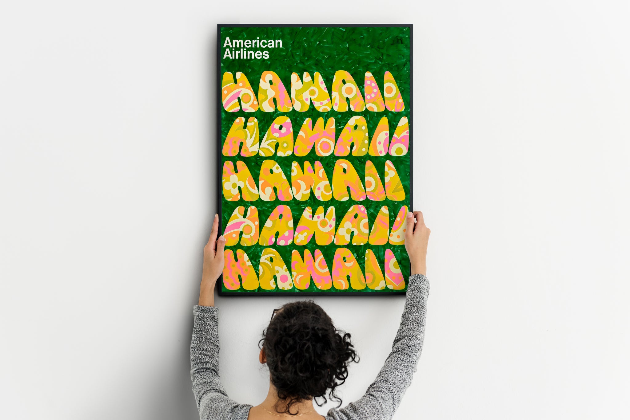 Hawaii travel poster for a home office wall that feels unfinished
