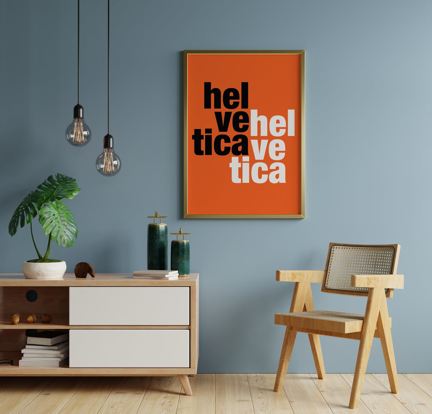 Helvetica Typography Poster | Swiss Graphic Design Wall Art | Home Office Decor