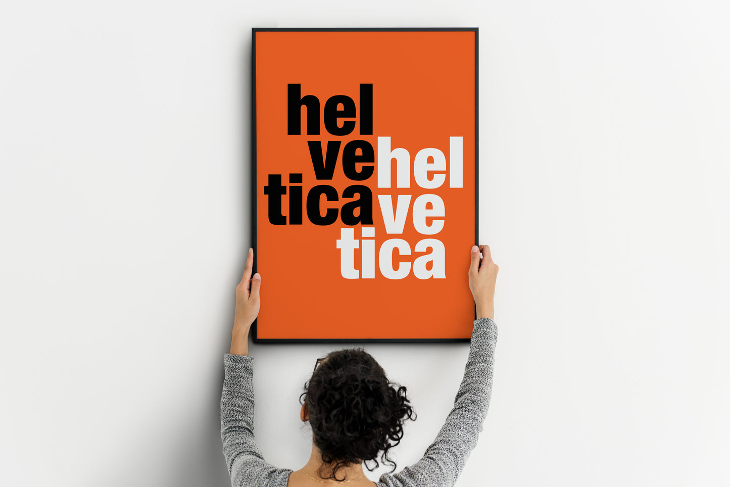 Helvetica Typography Poster | Swiss Graphic Design Wall Art | Home Office Decor
