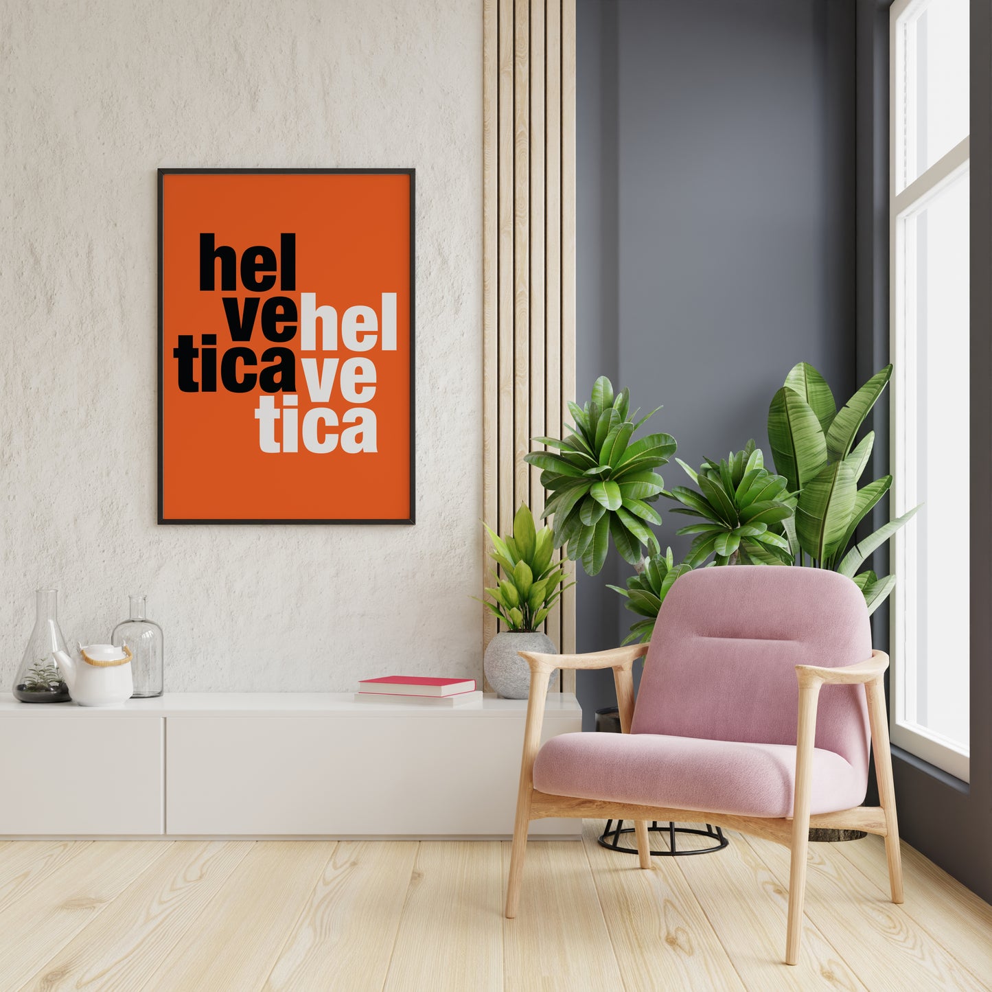 Helvetica Typography Poster | Swiss Graphic Design Wall Art | Home Office Decor