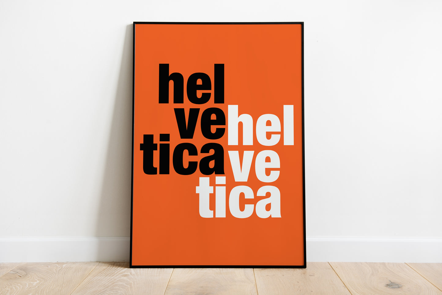 Helvetica Typography Poster | Swiss Graphic Design Wall Art | Home Office Decor
