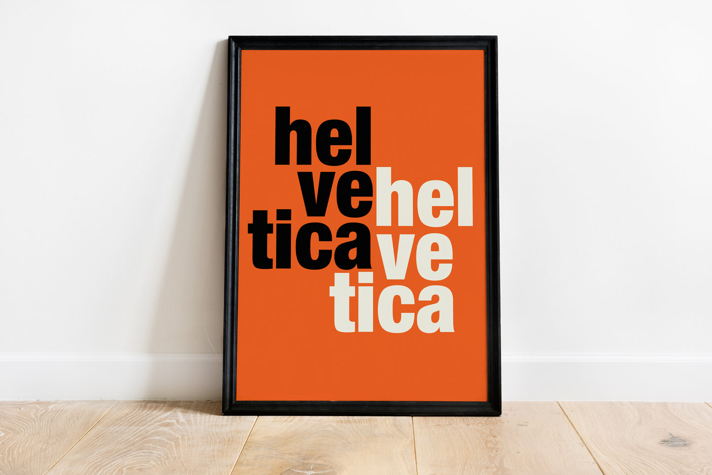 Helvetica Typography Poster | Swiss Graphic Design Wall Art | Home Office Decor