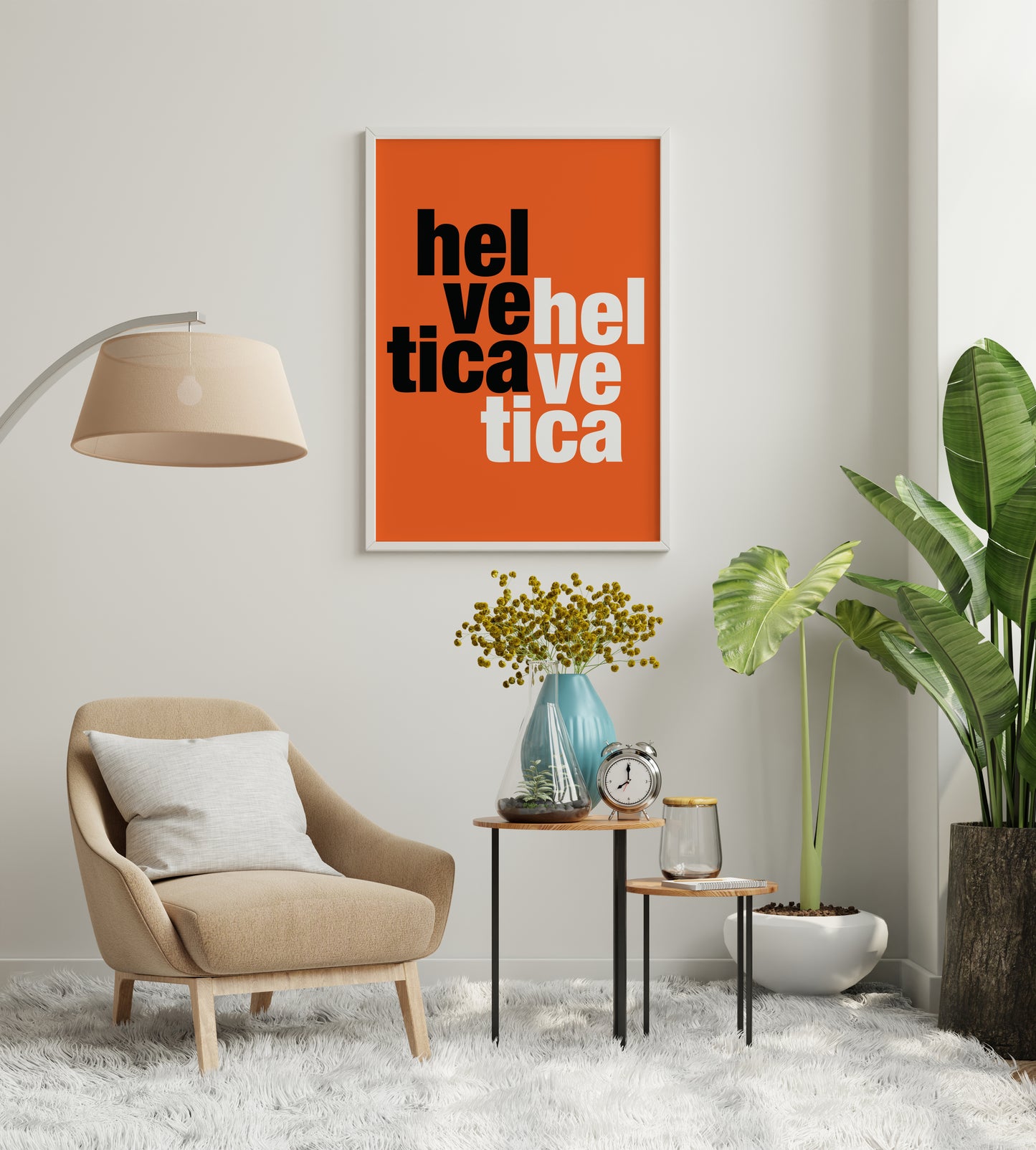 Helvetica Typography Poster | Swiss Graphic Design Wall Art | Home Office Decor