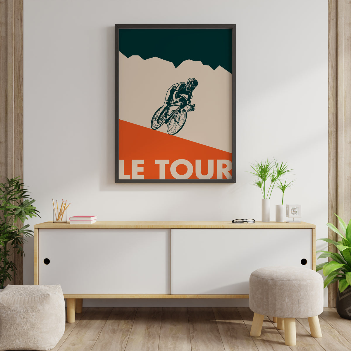 Le Tour De France poster, road cycling sport wall art print