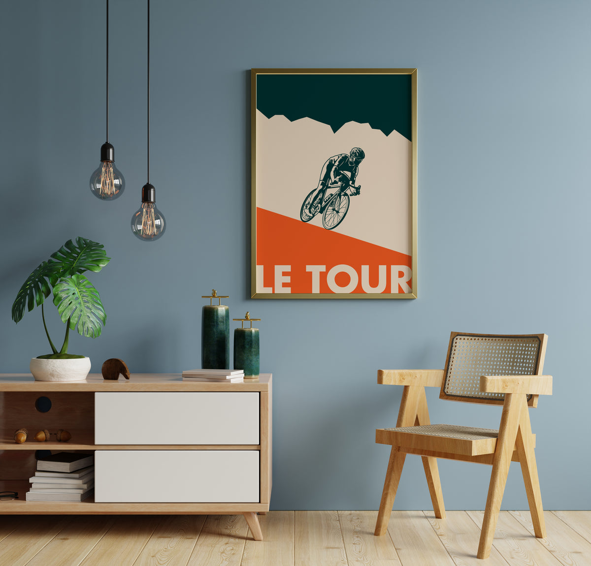 Le Tour De France poster, road cycling sport wall art print