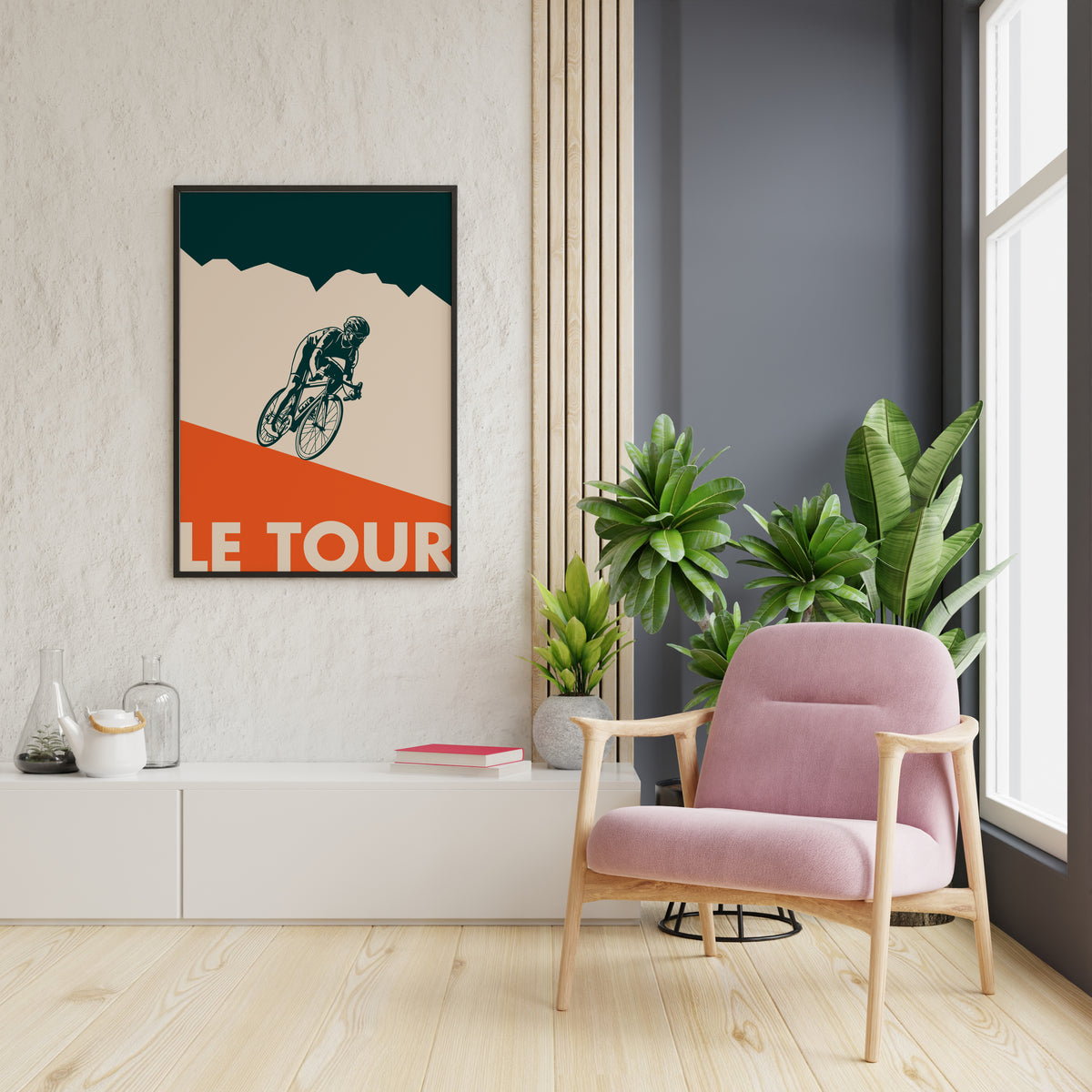 Le Tour De France poster, road cycling sport wall art print