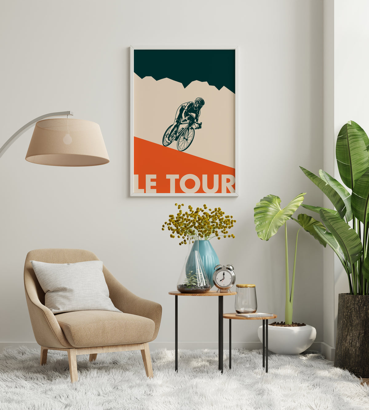 Le Tour De France poster, road cycling sport wall art print