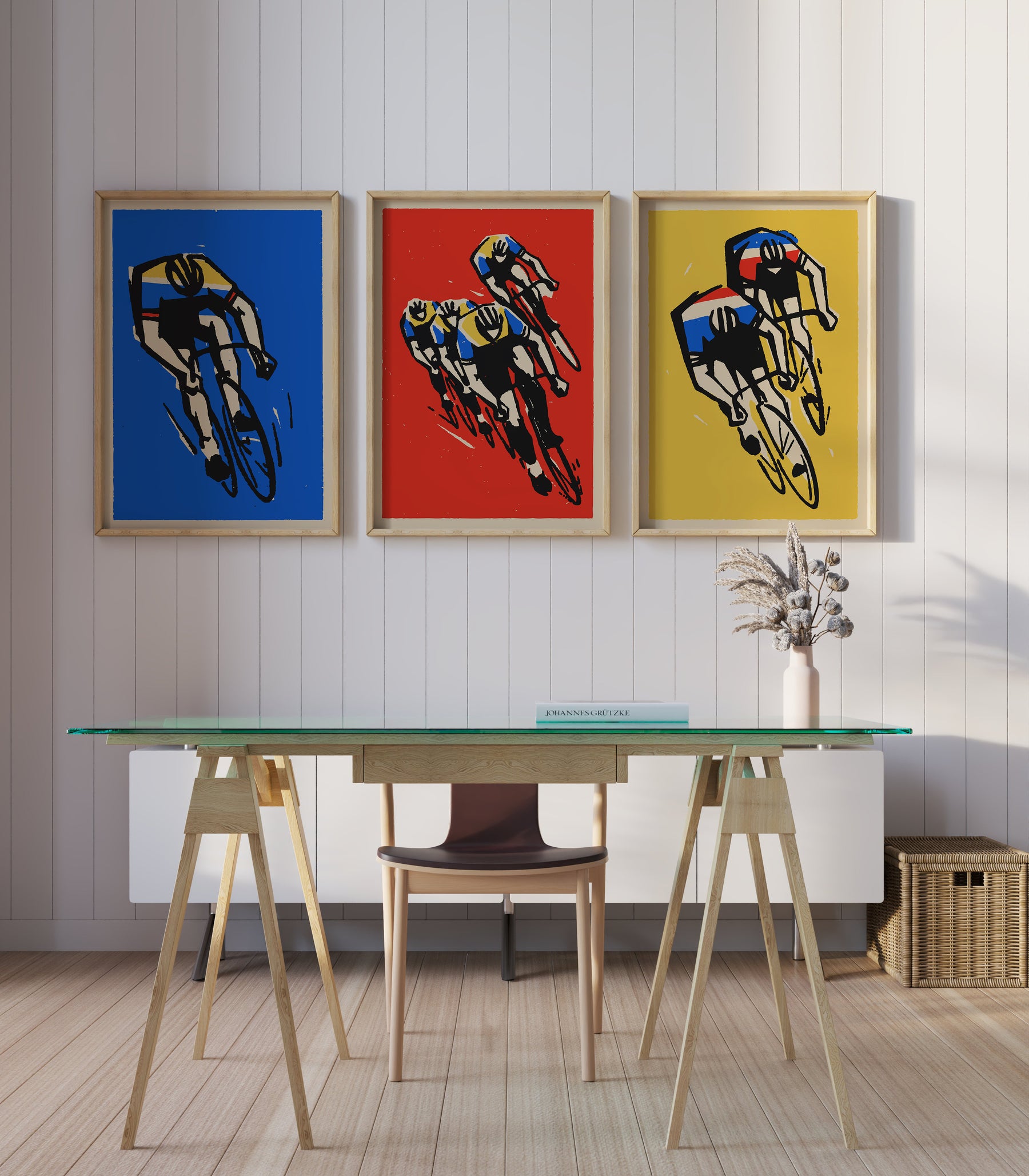 Cycling wall art collection for sports rooms home offices studios and living rooms