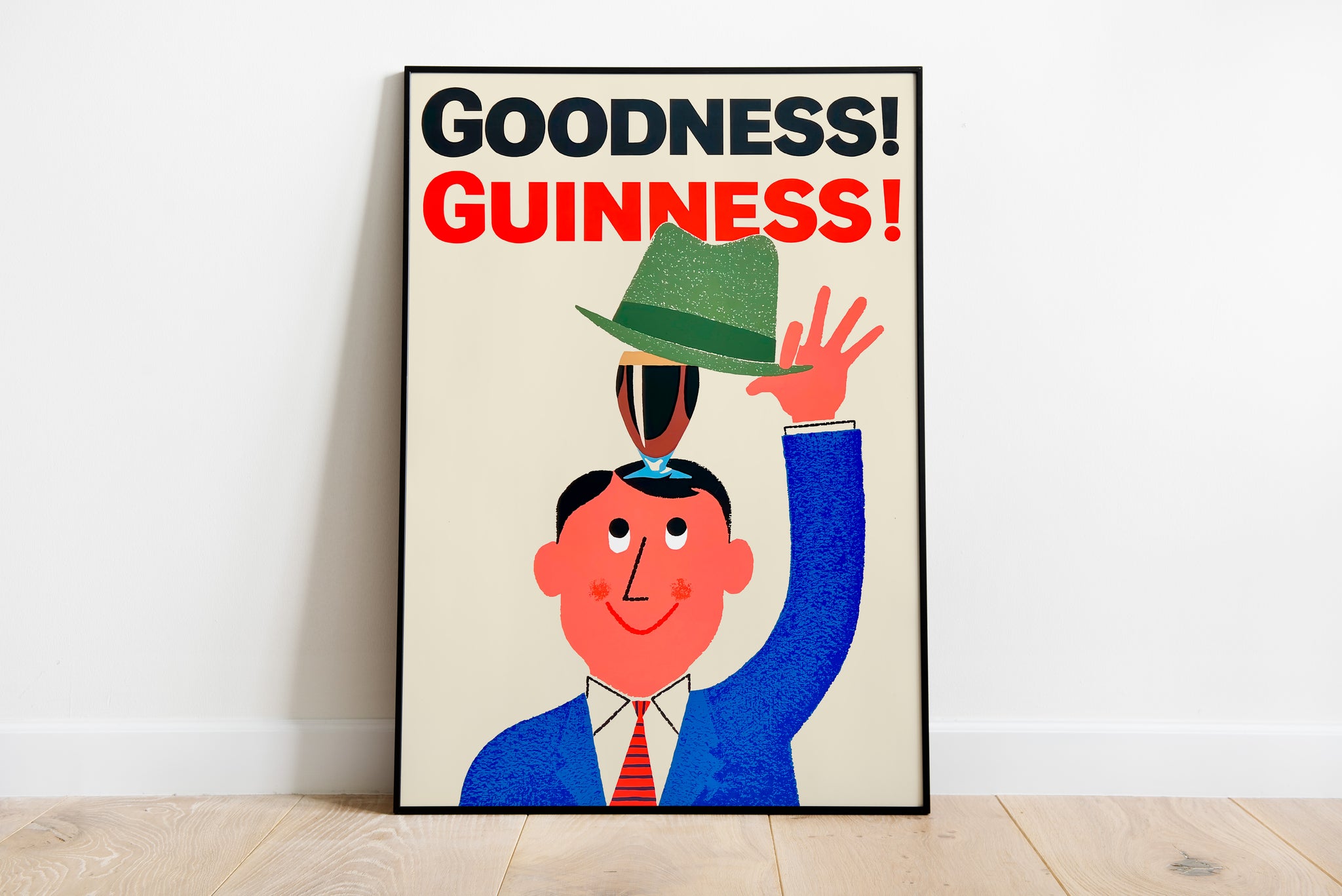 Guinness poster vintage beer print, bold home bar wall art