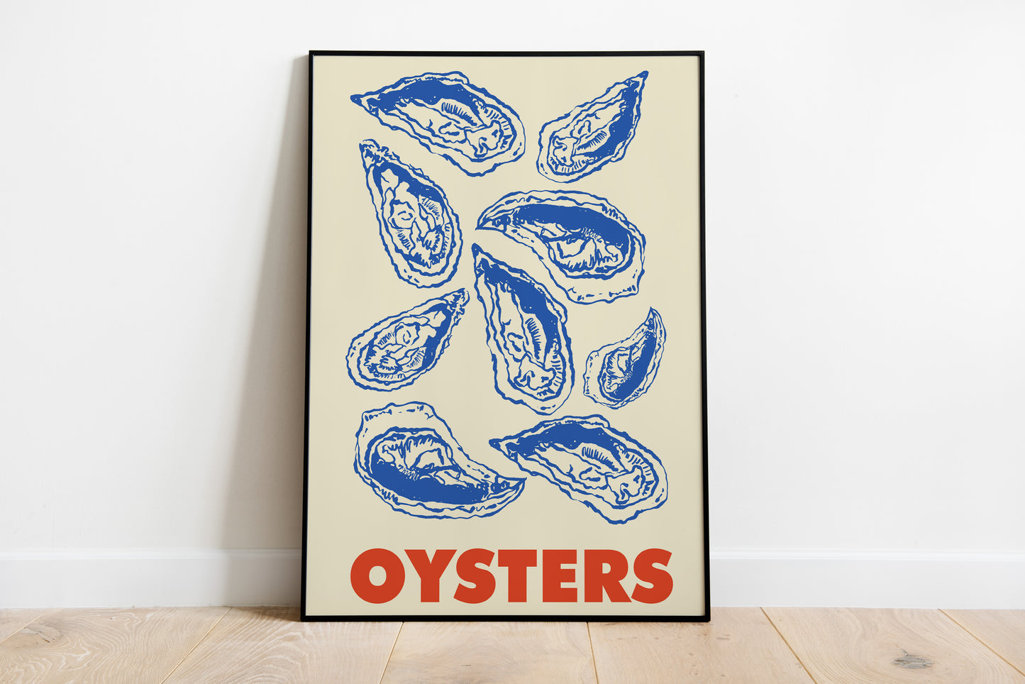Vintage Oyster Poster Nautical Seafood Wall Art