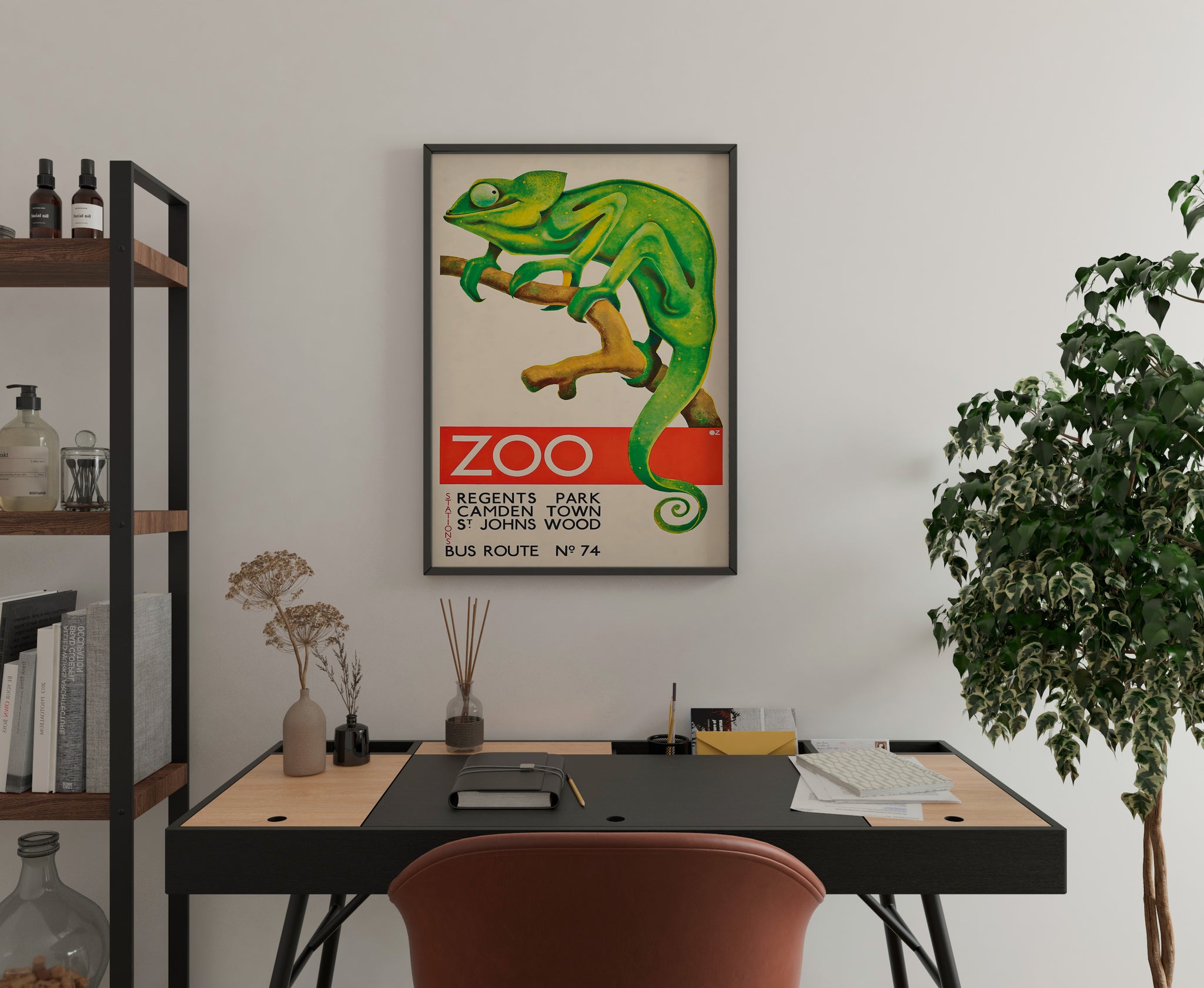 Zoo wall decor for a home office wall needing more personality